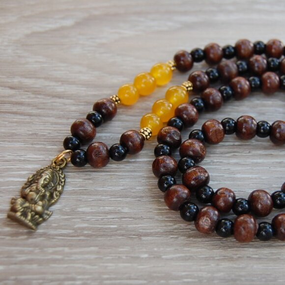 Elephant Necklace,Wood Necklace,Indian Necklace - Picture 1 of 3